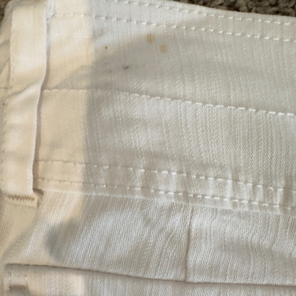 LEI Ashley Trouble White Low Rise Flare Jeans Women Size 9 Triple Button Y2K - Picture 9 of 12